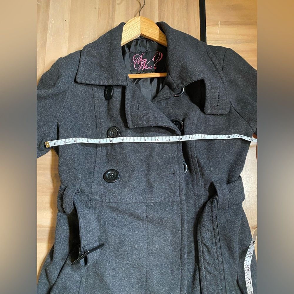 Long grey pea coat - Picture 5 of 8